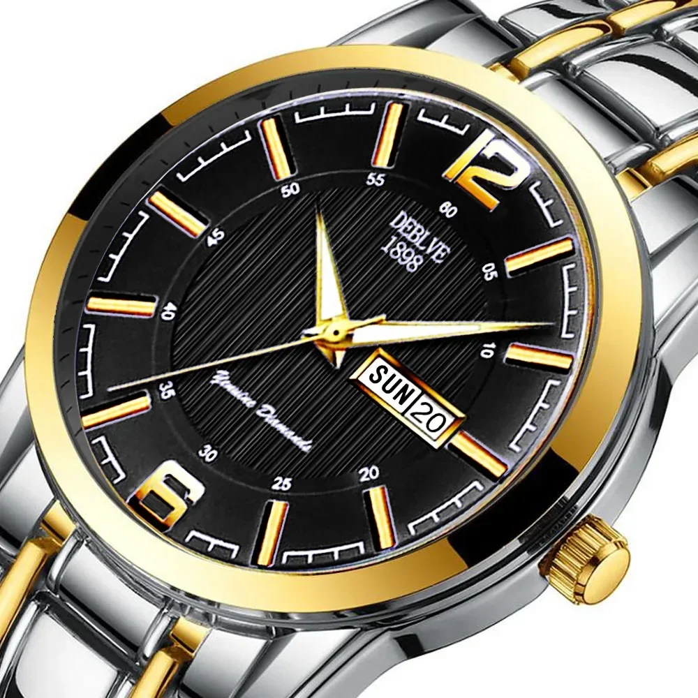 Solid Steel Belt & Leather Belt Men's Watches Luxury Luminous Quartz Watch for Man Dual Calendar Male Clock Reloj Hombre
Solid Steel Belt & Leather Belt Men's Watches Luxury Luminous Quartz Watch for Man Dual Calendar Male Clock Reloj Hombre