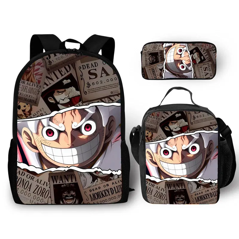One Piece Yamato Printed Three Piece Set Large Capacity Backpack With Pencil Case Lunch Crossbody Bag For School Travel Adults
One Piece Yamato Printed Three Piece Set Large Capacity Backpack With Pencil Case Lunch Crossbody Bag For School Travel Adults