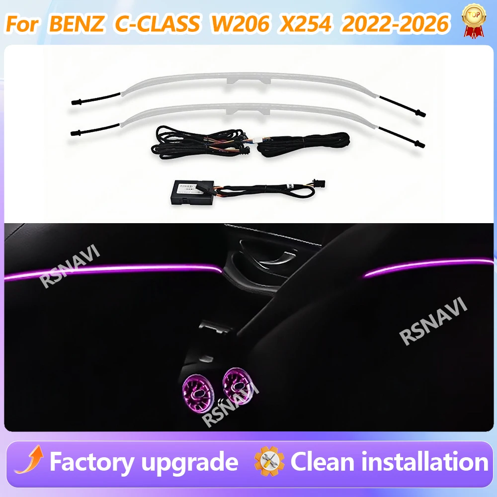 For Benz C-Class W206 CLA X254 2022-2026 64/256 Colors LED Seat Light Ambient Light Original Car Upgrade Part Car Accessories
For Benz C-Class W206 CLA X254 2022-2026 64/256 Colors LED Seat Light Ambient Light Original Car Upgrade Part Car Accessories