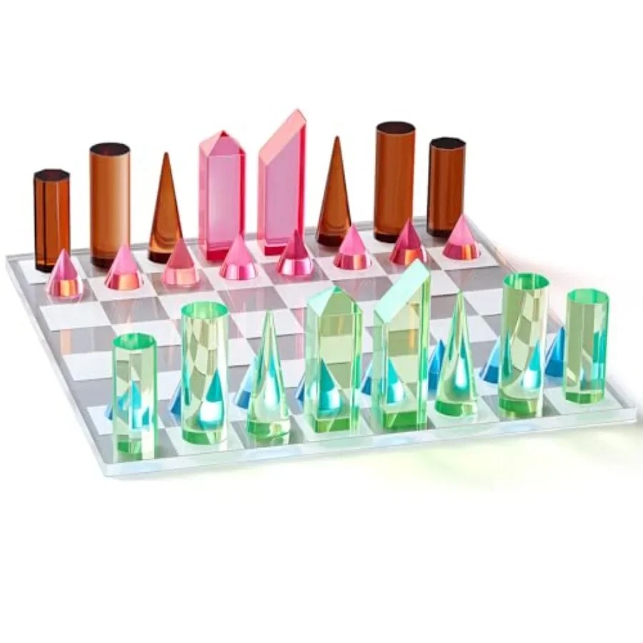 Acrylic Chess Set for Home Office Use, Clear Acrylic, Transparent, Large 11.8x11.8 Inch Modern Board with Smooth Edges and Weig
Acrylic Chess Set for Home Office Use, Clear Acrylic, Transparent, Large 11.8x11.8 Inch Modern Board with Smooth Edges and Weig