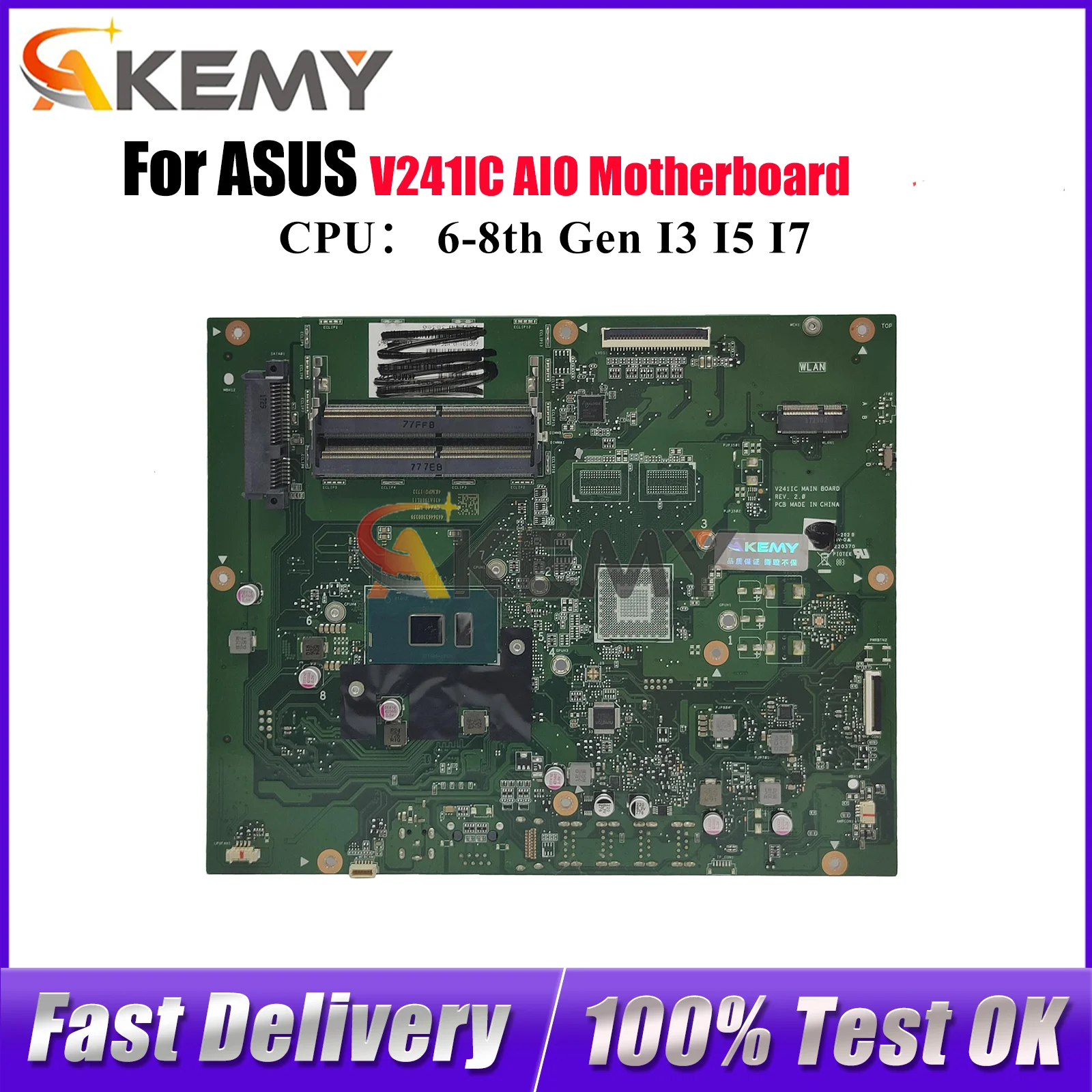 V241IC Motherboard For ASUS Vivo AiO V241I V241IC V241ICR Mainboard With I3 I5 I7 CPU 100% tests OK fast shipping High quality
V241IC Motherboard For ASUS Vivo AiO V241I V241IC V241ICR Mainboard With I3 I5 I7 CPU 100% tests OK fast shipping High quality