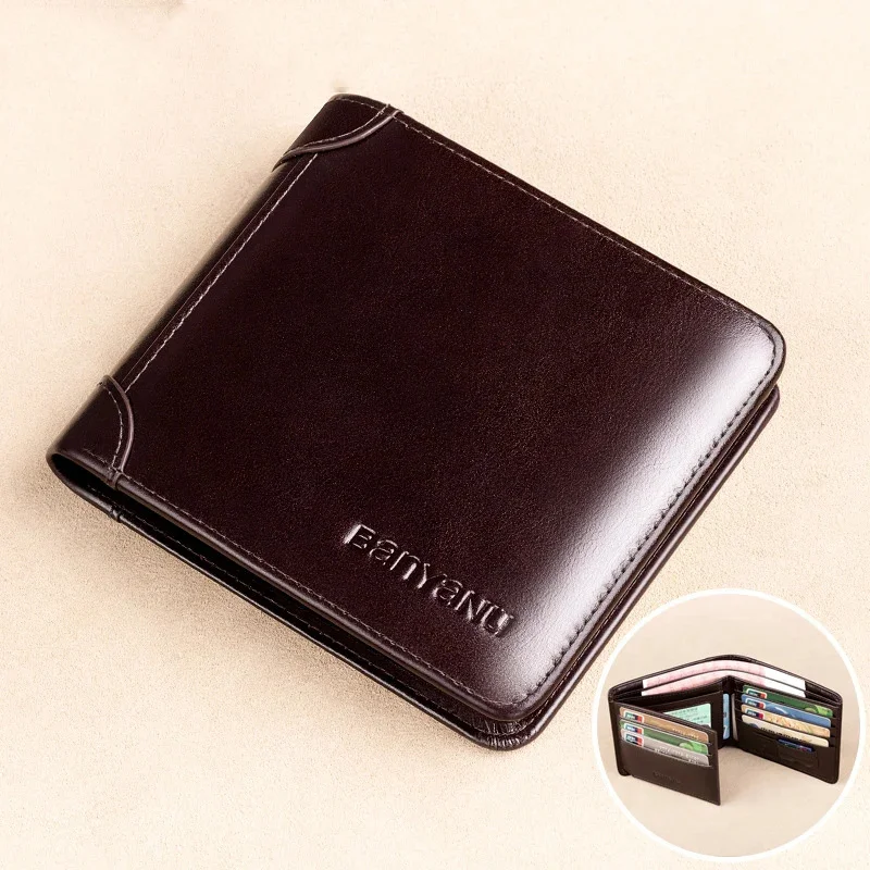 2024 New RFID Men's Wallet Genuine Leather Vintage Short Purse For Men Mini Card Holder Male Trifold
2024 New RFID Men's Wallet Genuine Leather Vintage Short Purse For Men Mini Card Holder Male Trifold