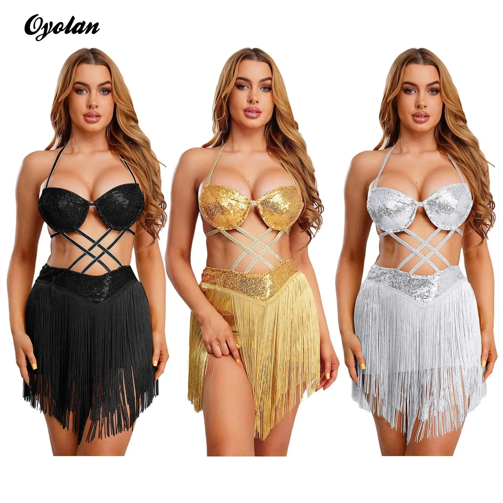 Женское блестящее платье с блестками на животе, латинское танго, ча-ча, многоуровневое платье с кисточками для бальных танцев, костюм с лямками на бретельках, бюстгальтер пуш-ап, мини-платье
Женское блестящее платье с блестками на животе, латинское танго, ча-ча, многоуровневое платье с кисточками для бальных танцев, костюм с лямками на бретельках, бюстгальтер пуш-ап, мини-платье