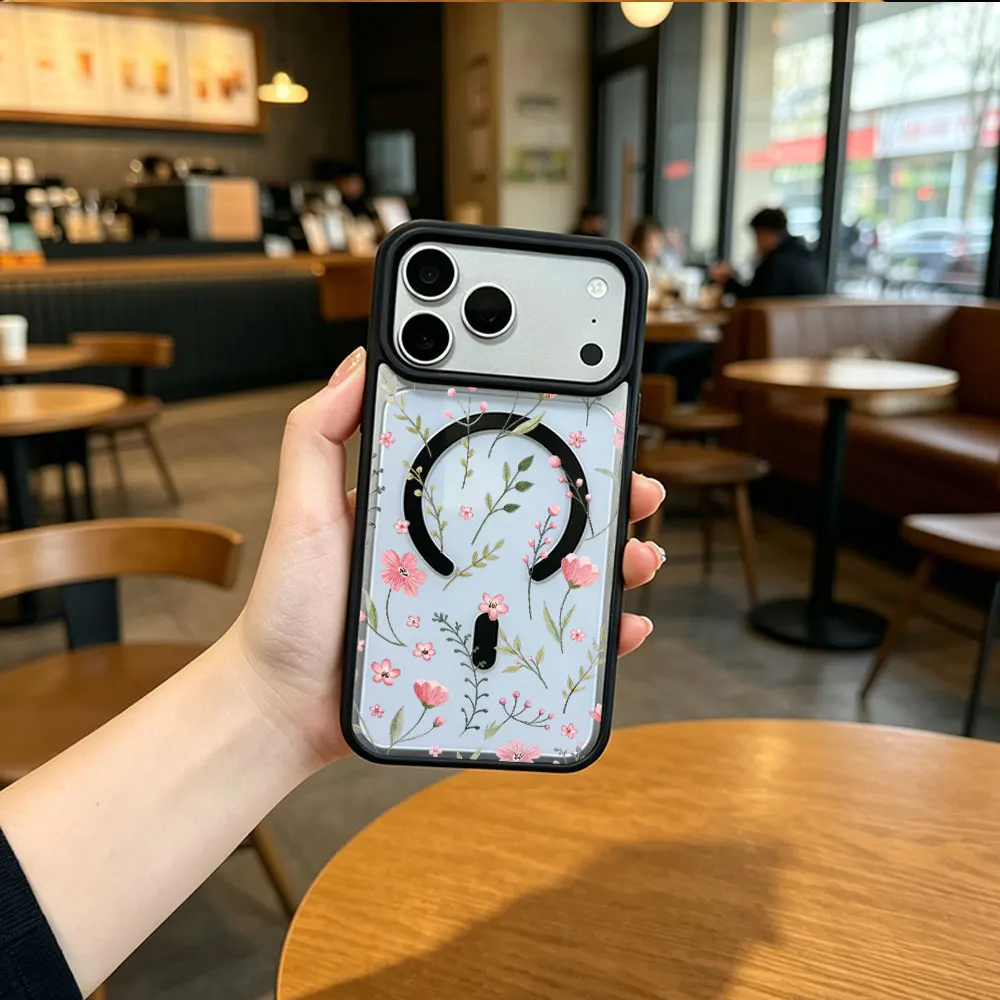 For iPhone 17 16 15 14 13 12 11 Pro Xs Max Plus Air Mini XR X 17e 16e Floral Printed Transparent Phone Case Magsafe Back Cover
For iPhone 17 16 15 14 13 12 11 Pro Xs Max Plus Air Mini XR X 17e 16e Floral Printed Transparent Phone Case Magsafe Back Cover
