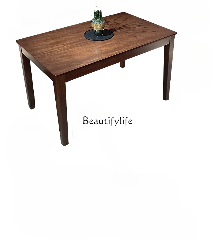 Walnut household rectangular dining table small apartment simple modern restaurant all solid wood dining table
Walnut household rectangular dining table small apartment simple modern restaurant all solid wood dining table