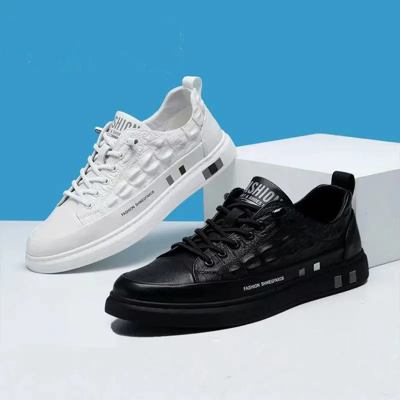 Mens Sneakers Casual PU Leather Shoes Fashion White Shoes Non-slip Autumn Pop Arrival Vulcanized Shoes for Men Zapatos De Hombre
Mens Sneakers Casual PU Leather Shoes Fashion White Shoes Non-slip Autumn Pop Arrival Vulcanized Shoes for Men Zapatos De Hombre