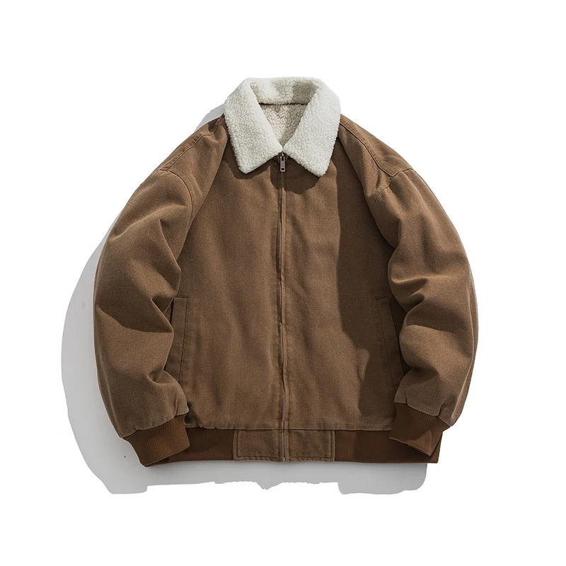 1 Men's Vintage Lamb Wool Collar Jacket in Multiple Colors (Brown/Black/Pink-Purple) + Fleece Lining for Warmth + Lapel Design, Combining Vintage Texture and Winter Warmth, Suitable for Everyday Wear and Outings
1 Men's Vintage Lamb Wool Collar Jacket in Multiple Colors (Brown/Black/Pink-Purple) + Fleece Lining for Warmth + Lapel Design, Combining Vintage Texture and Winter Warmth, Suitable for Everyday Wear and Outings