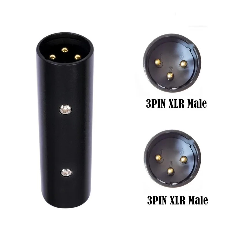 3Pin XlrMale Black Gold Plated XLR Male To Male Audio Cable Adapter Canon MaleToMale Adapter
3Pin XlrMale Black Gold Plated XLR Male To Male Audio Cable Adapter Canon MaleToMale Adapter