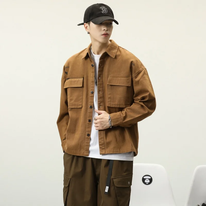 High-End Retro Heavyweight Trendy Men's Long Sleeve Workwear Shirt Loose Casual Outerwear Spring American Japanese Style
High-End Retro Heavyweight Trendy Men's Long Sleeve Workwear Shirt Loose Casual Outerwear Spring American Japanese Style