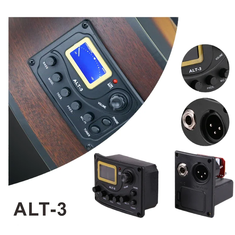 Guitar pickup Acoustic guitar playing board pickup ALT-3 LCD display with tuner EQ guitar accessories
Guitar pickup Acoustic guitar playing board pickup ALT-3 LCD display with tuner EQ guitar accessories