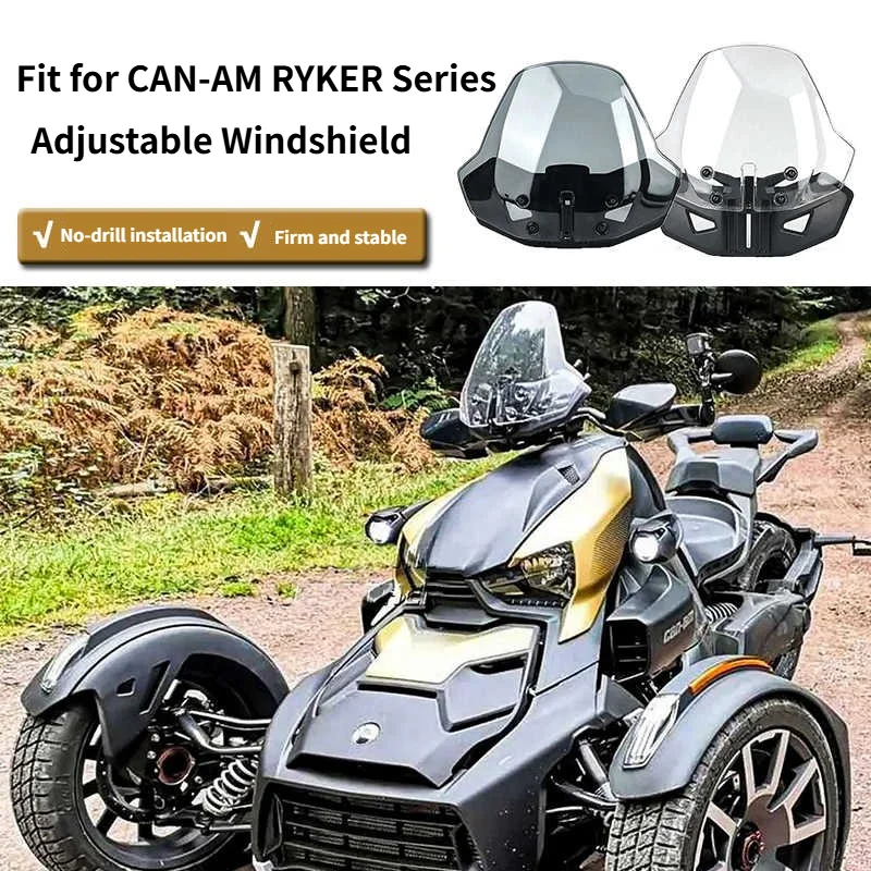 Motorcycle Adjustable Windscreen Windshield Wind Screen Shield For Can-Am Ryker 600 900 Sport Rally Edition 900 ACE 2019-2023
Motorcycle Adjustable Windscreen Windshield Wind Screen Shield For Can-Am Ryker 600 900 Sport Rally Edition 900 ACE 2019-2023