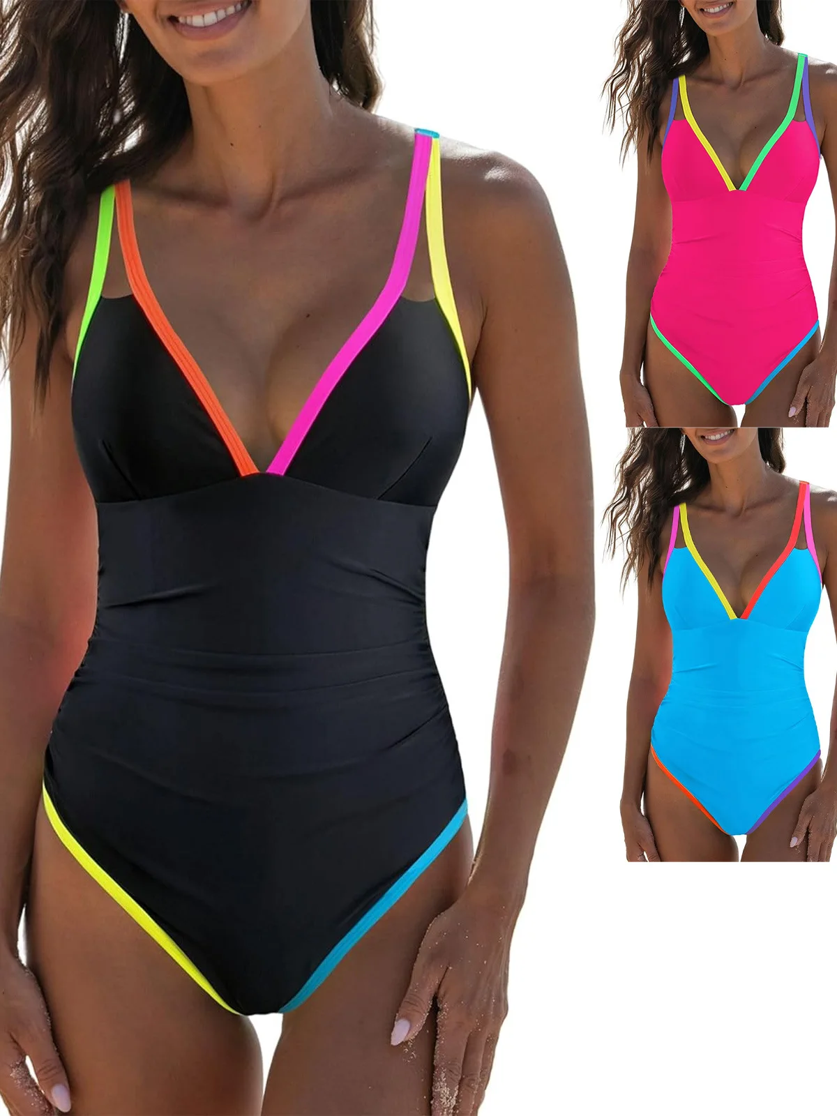 Multicolour Bikinis 1 Piece Swimwear Women Bodysuit Push Up Bathing Suit Black Deep V Sexy Swimsuit Ladies Summer Beachwear 2025
Multicolour Bikinis 1 Piece Swimwear Women Bodysuit Push Up Bathing Suit Black Deep V Sexy Swimsuit Ladies Summer Beachwear 2025