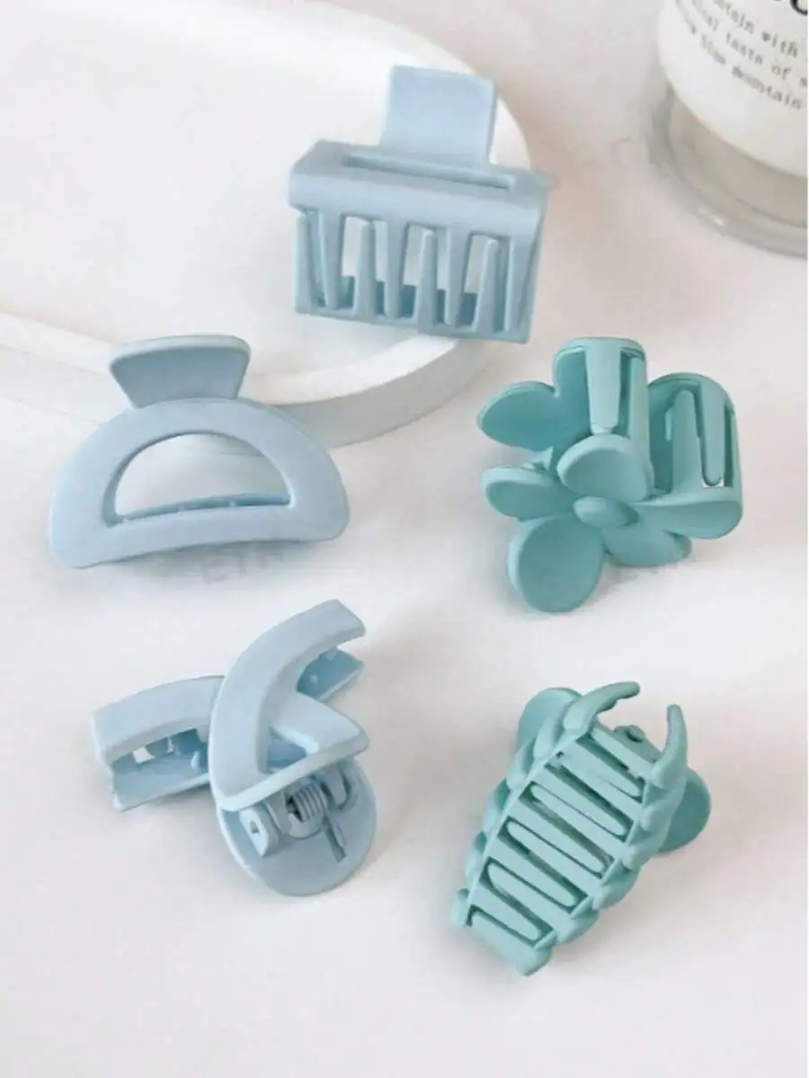10pcs Sky Blue Matte Solid Color Hair Claw Clips Floral Wavy Semi-Circle Square Criss-Cross Beach Festival Party Accessories
10pcs Sky Blue Matte Solid Color Hair Claw Clips Floral Wavy Semi-Circle Square Criss-Cross Beach Festival Party Accessories