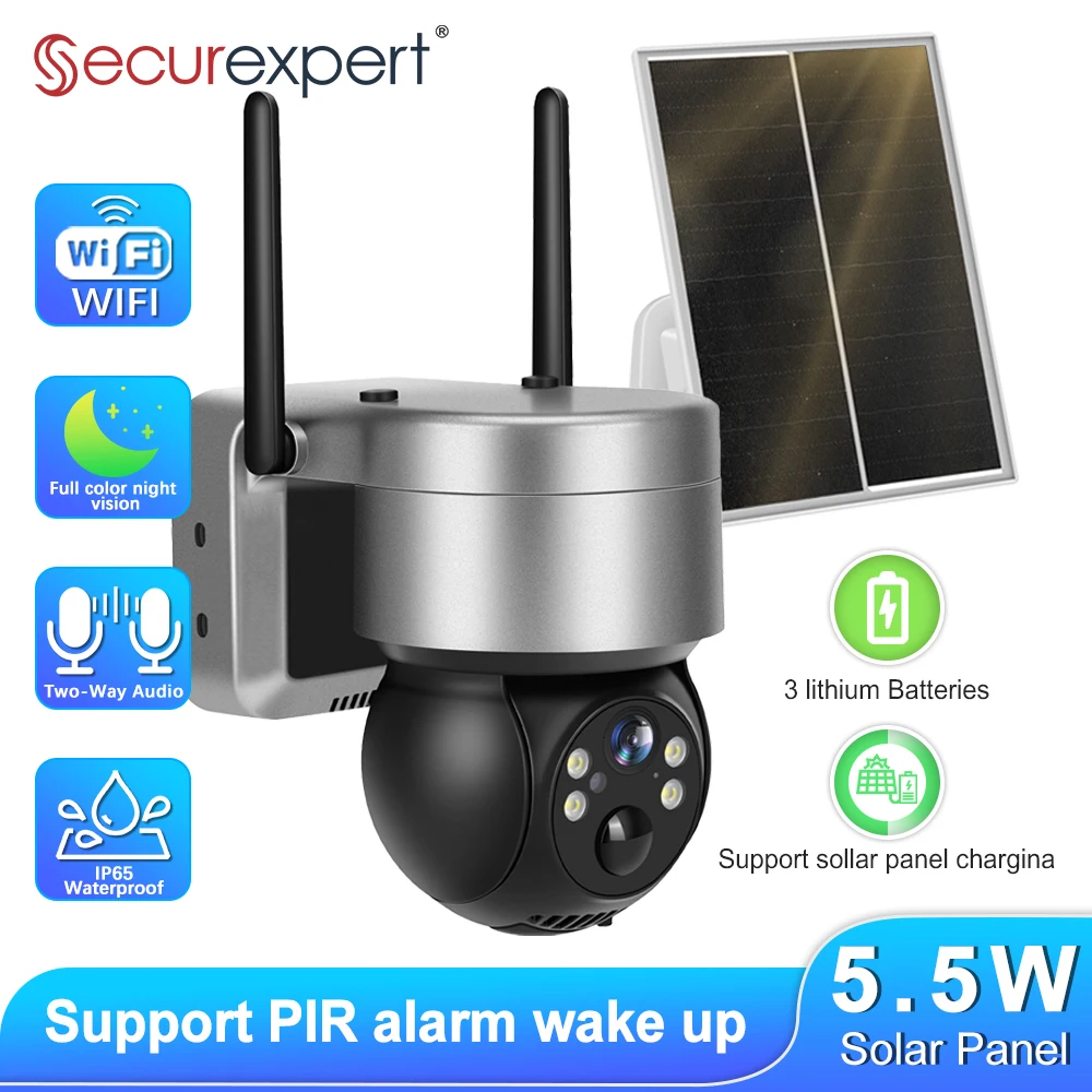 WIFI Solar Camera Outdoor 5MP HD Wireless Security CCTV Waterproof Night Vision PIR Human Detect PTZ Camera with Solar Panel
WIFI Solar Camera Outdoor 5MP HD Wireless Security CCTV Waterproof Night Vision PIR Human Detect PTZ Camera with Solar Panel