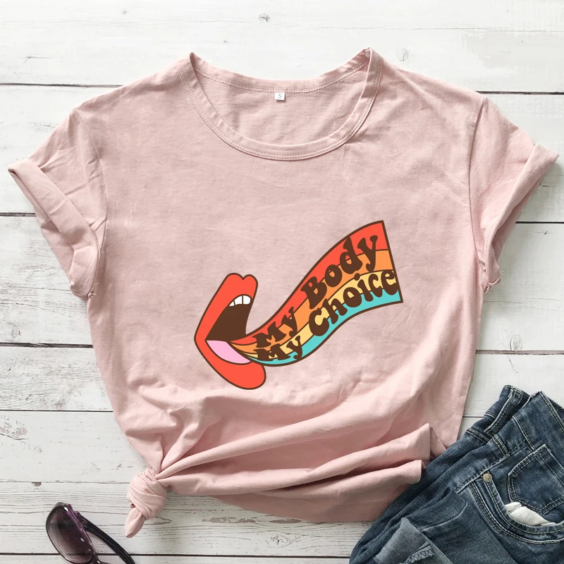 colored my body my choice red lips tshirt retro women short sleeve graphic Pro Choice tee shirt
colored my body my choice red lips tshirt retro women short sleeve graphic Pro Choice tee shirt