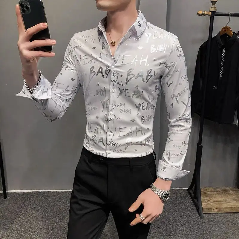 Мужская рубашка в корейском стиле с уникальным дизайном, модный принт, приталенный крой, стильный топ для образа стилиста и инфлюенера
Мужская рубашка в корейском стиле с уникальным дизайном, модный принт, приталенный крой, стильный топ для образа стилиста и инфлюенера
