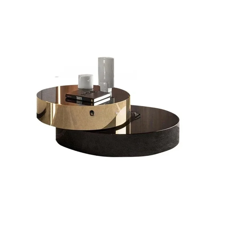 Italian light luxury coffee table post-modern high-end creative rotatable double-layer round coffee table minimalist
Italian light luxury coffee table post-modern high-end creative rotatable double-layer round coffee table minimalist