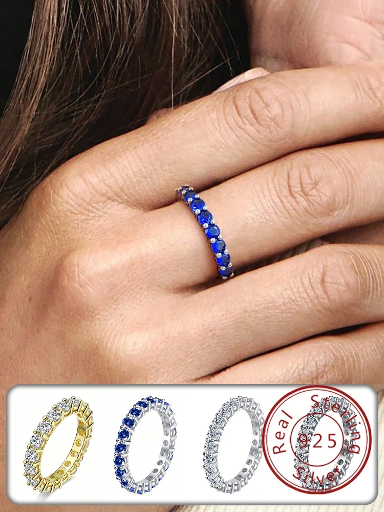 925 Sterling Silver Simplicity Classic Zircon Single Row Ring For Women Engagement Wedding Luxury High Quality Fine Jewelry
925 Sterling Silver Simplicity Classic Zircon Single Row Ring For Women Engagement Wedding Luxury High Quality Fine Jewelry
