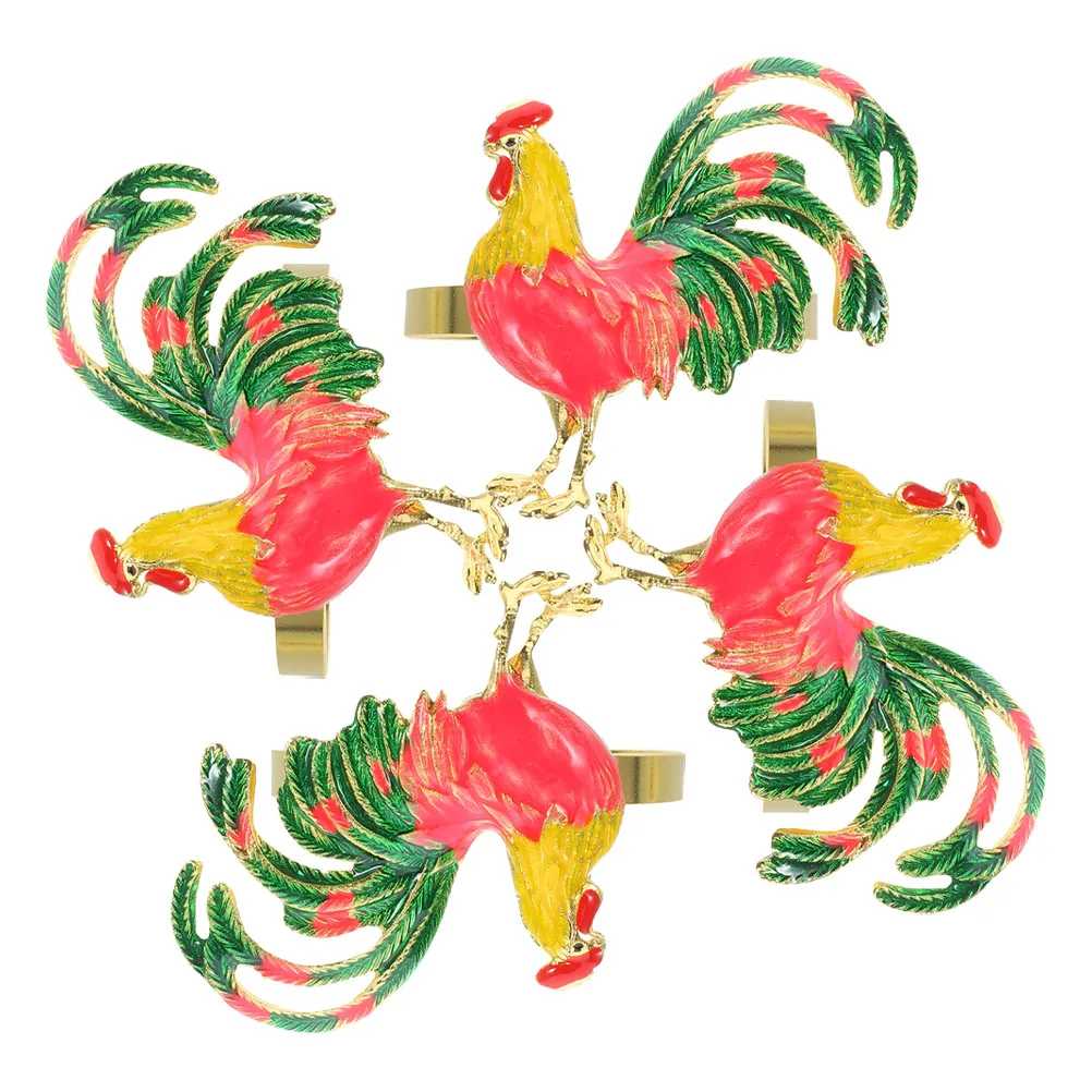 4 Pcs Rooster Napkin Ring Metal Farmhouse Animal Holder Vibrant Enamel Coating Rustic Charm Dining Table Decorative Piece
4 Pcs Rooster Napkin Ring Metal Farmhouse Animal Holder Vibrant Enamel Coating Rustic Charm Dining Table Decorative Piece