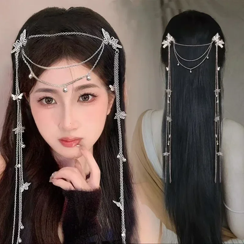 Hanfu украшение для волос в этническом стиле бабочка с кисточкой заколка для волос цепочка на лбу изысканный китайский традиционный аксессуар для волос
Hanfu украшение для волос в этническом стиле бабочка с кисточкой заколка для волос цепочка на лбу изысканный китайский традиционный аксессуар для волос