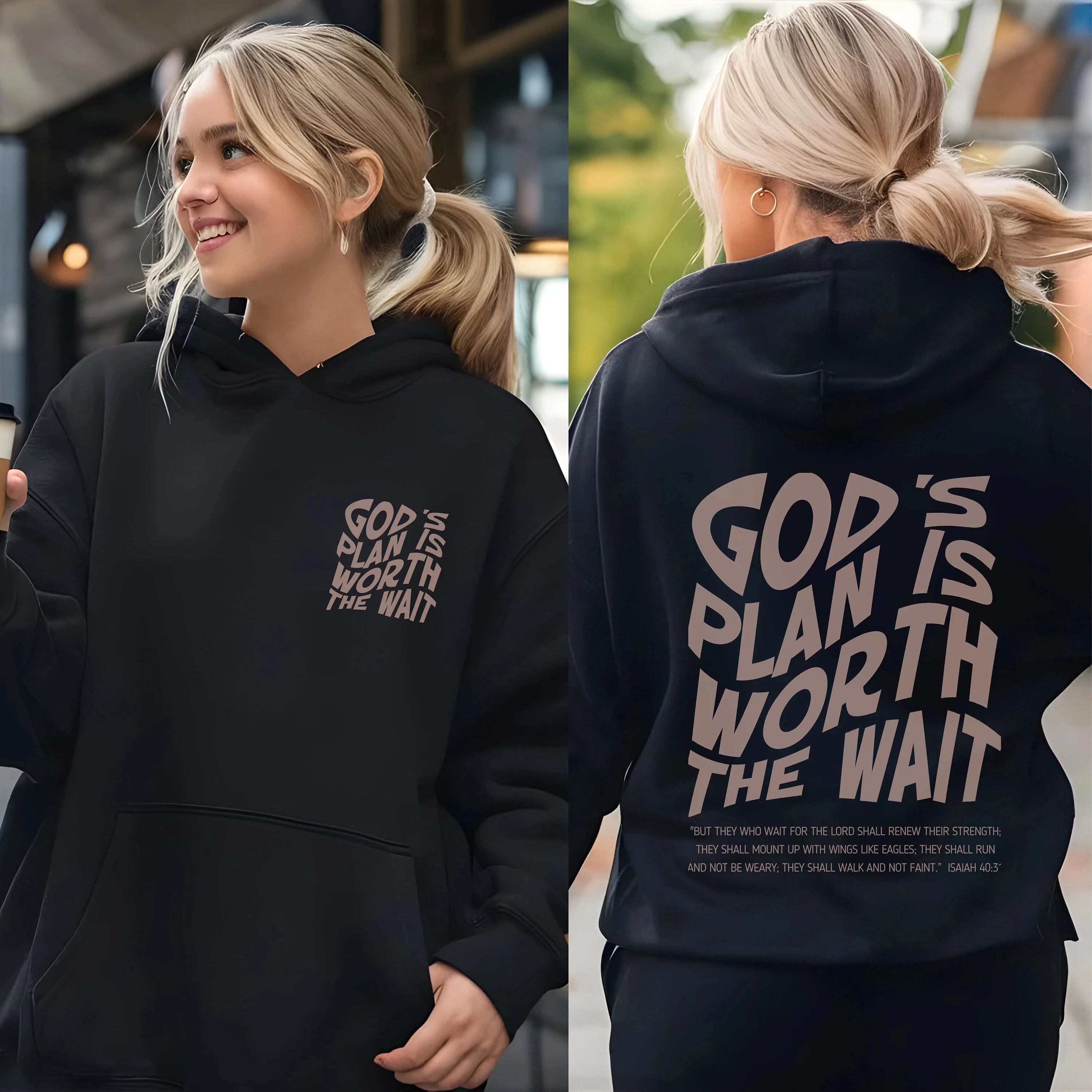 God's Plan Is with The Wait Hoodie Men's and Women's Long Sleeve Sweatshirt Pullover Y2k Tops Autumn and Winter Clothing Hoodies
God's Plan Is with The Wait Hoodie Men's and Women's Long Sleeve Sweatshirt Pullover Y2k Tops Autumn and Winter Clothing Hoodies