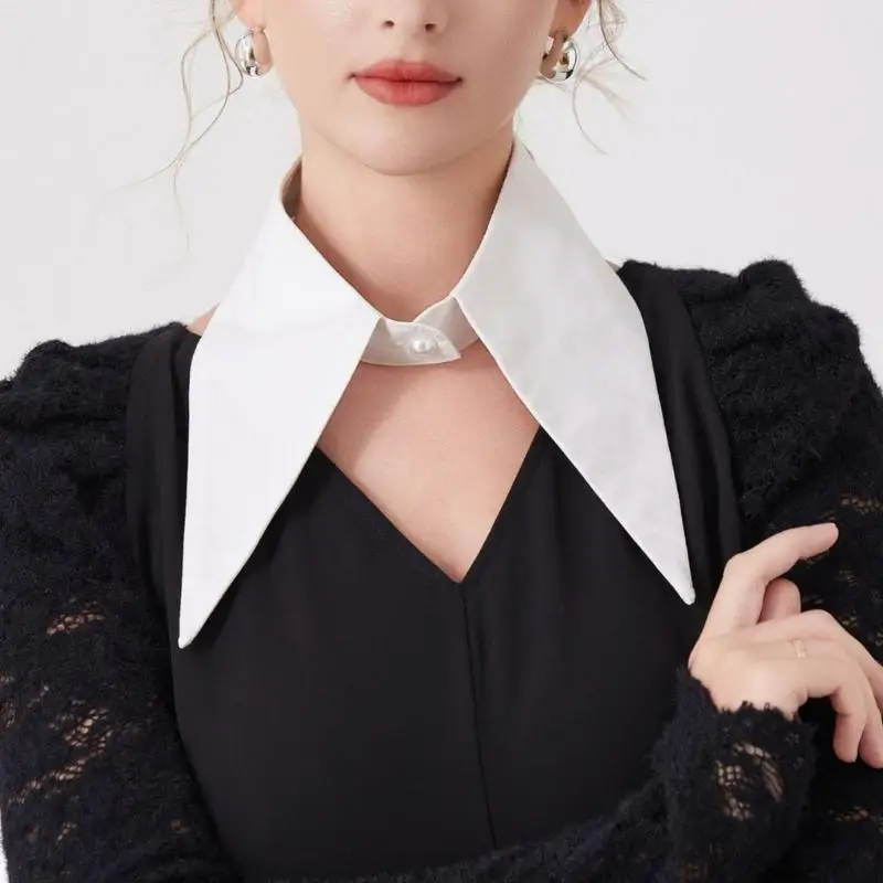 Comfortable Large Pointed Collar Breathable Cotton False Collar for Comfortable Wear in Different Climates and Outfits D0UB
Comfortable Large Pointed Collar Breathable Cotton False Collar for Comfortable Wear in Different Climates and Outfits D0UB