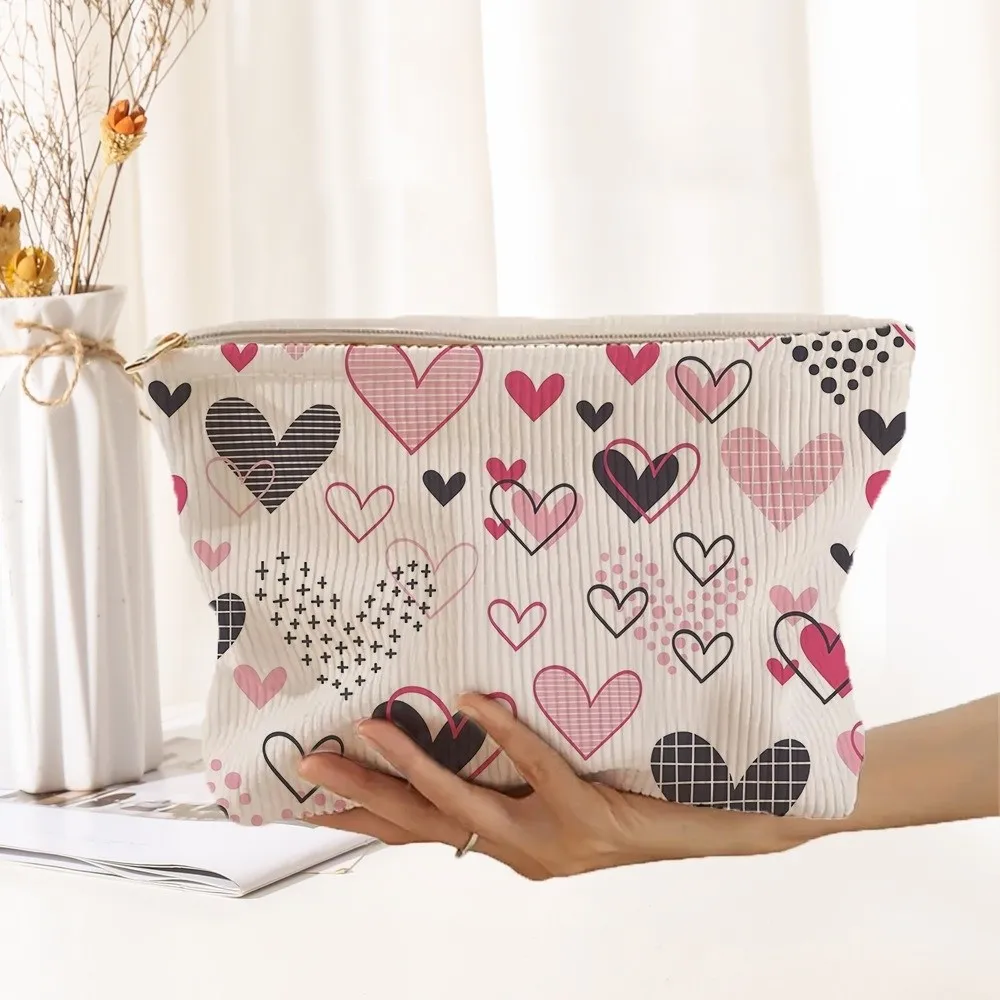 Large Capacity Makeup Bag with Zipper Love Print Cosmetic Storage Bag Multi-functional Lightweight Toiletries Organizer
Large Capacity Makeup Bag with Zipper Love Print Cosmetic Storage Bag Multi-functional Lightweight Toiletries Organizer