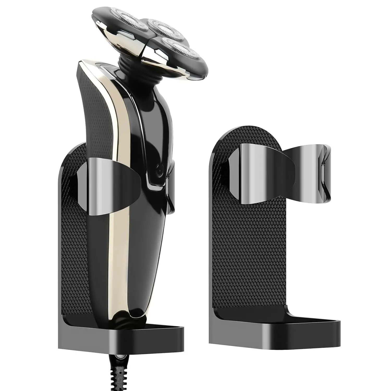 Wall Mount Electric Shaver Holder 2 Pack, Self-adhesive Razor Stand for Bathroom Shower, Black
Wall Mount Electric Shaver Holder 2 Pack, Self-adhesive Razor Stand for Bathroom Shower, Black