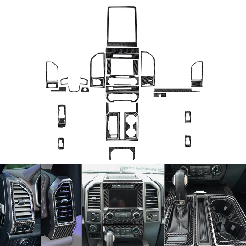 High Quality Carbon Fiber Car interior Decorative Accessories Black Each Part Protection Sticker For Ford F-150 2015 UP
High Quality Carbon Fiber Car interior Decorative Accessories Black Each Part Protection Sticker For Ford F-150 2015 UP