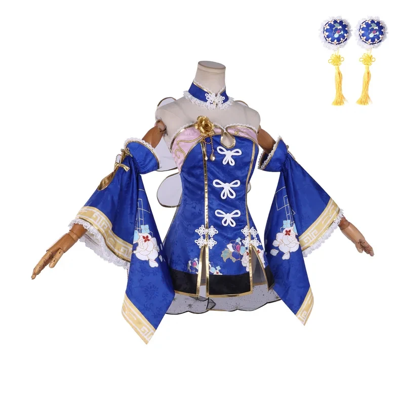 Blue Cheongsam Skin Cosplay Costume Wig Anime LoveLive!Sunshine!! Matsuura Kanan Carnival Halloween Party Suit hf
Blue Cheongsam Skin Cosplay Costume Wig Anime LoveLive!Sunshine!! Matsuura Kanan Carnival Halloween Party Suit hf