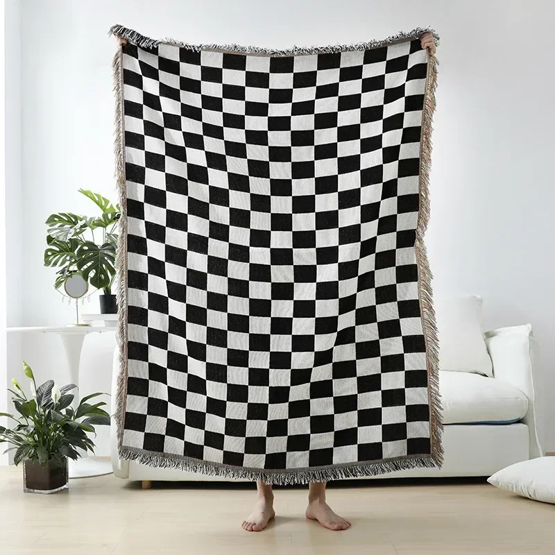 Plaid Tapestry Wall Hanging For Living Room Bedroom Decor Black And White Wave Print Wall Tapestry Picnic Mat
Plaid Tapestry Wall Hanging For Living Room Bedroom Decor Black And White Wave Print Wall Tapestry Picnic Mat