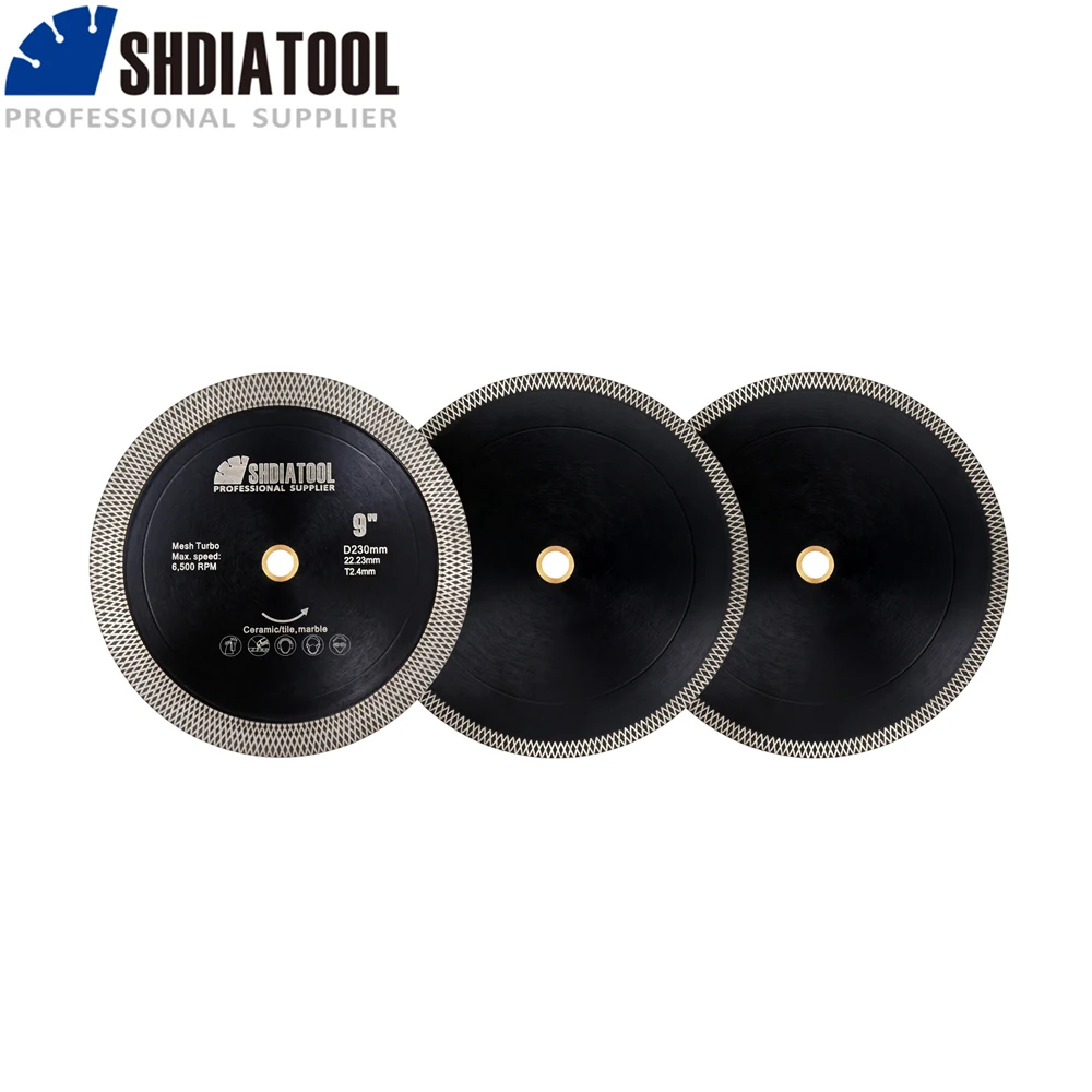 SHDIATOOL 230mm 9" Diamond Cutting Grinding Disc Double Sided Saw Blade Crown Super Thin Porcelain Tile Stone X Mesh Turbo
SHDIATOOL 230mm 9" Diamond Cutting Grinding Disc Double Sided Saw Blade Crown Super Thin Porcelain Tile Stone X Mesh Turbo