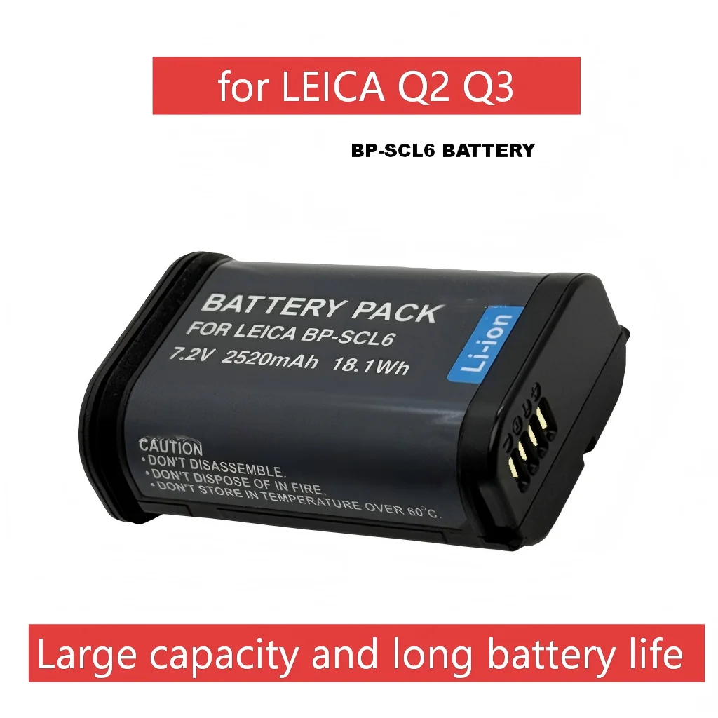 ДЛЯ LEICA BP-SCL6 Аккумулятор для камерыQ2 Q3 совместимый SCL4 2520 мАч 7,2 В
ДЛЯ LEICA BP-SCL6 Аккумулятор для камерыQ2 Q3 совместимый SCL4 2520 мАч 7,2 В