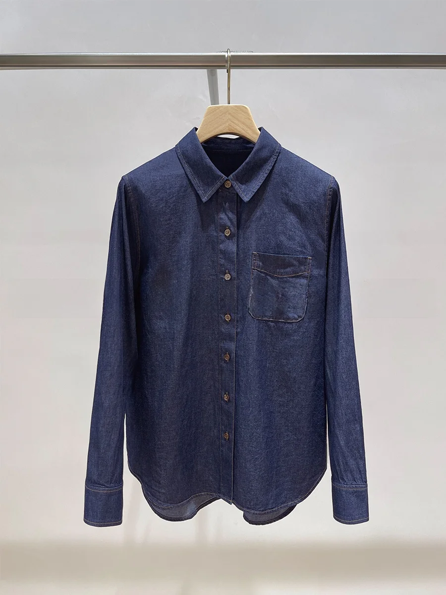 Lightweight Cotton Stretch Denim Long Sve irt Fall 2025 New Sle Simple Commute Sle Straight Cut Pure Color Button down
Lightweight Cotton Stretch Denim Long Sve irt Fall 2025 New Sle Simple Commute Sle Straight Cut Pure Color Button down
