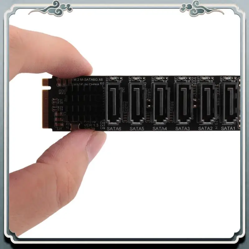 Premium 2X M.2 MKEY PCI-E Riser Card M.2 NVME To SATA3.0 PCIE To SATA 6Gpbsx6-Port Expansion Card ASM1166
Premium 2X M.2 MKEY PCI-E Riser Card M.2 NVME To SATA3.0 PCIE To SATA 6Gpbsx6-Port Expansion Card ASM1166