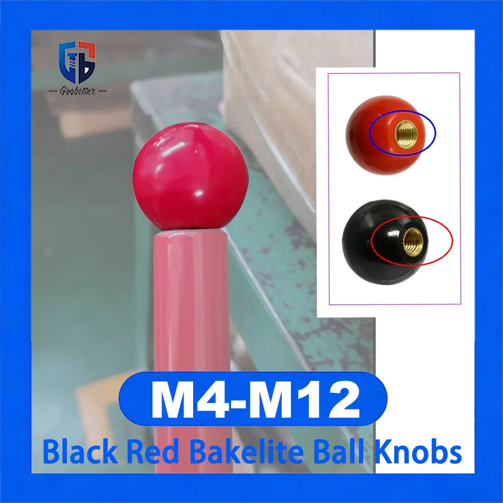 Black Red Bakelite Ball Knobs M4 M5 M6 M8 M10 M12 Phenolic Plastic Round Handle Ball Knobs Machine Handle Replacement Parts
Black Red Bakelite Ball Knobs M4 M5 M6 M8 M10 M12 Phenolic Plastic Round Handle Ball Knobs Machine Handle Replacement Parts