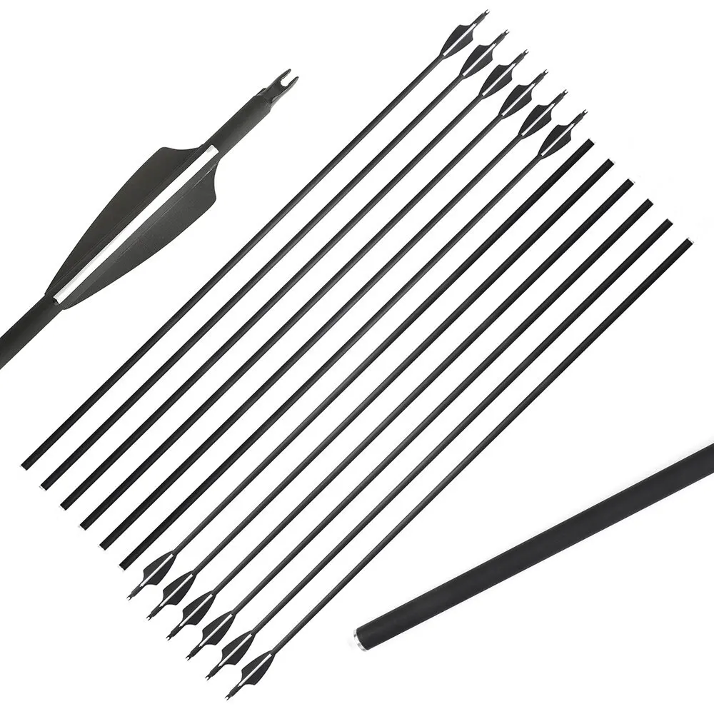 6/12pcs 30'' Mixed Carbon Arrow ID6.2mm Spine500 Without Points Rubber Vanes for Archery Recurve Compound Bow Hunting Shooting
6/12pcs 30'' Mixed Carbon Arrow ID6.2mm Spine500 Without Points Rubber Vanes for Archery Recurve Compound Bow Hunting Shooting