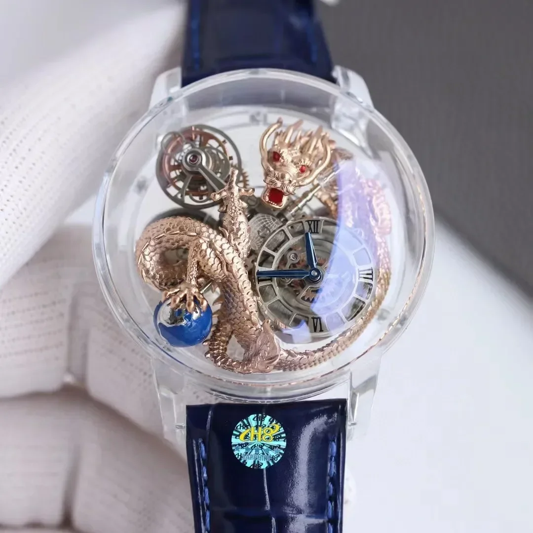 new pattern Top brand Factory Mechanical Movement Men's Watch Genuine Leather high end acrylic animal dragon modeling quartz wat
new pattern Top brand Factory Mechanical Movement Men's Watch Genuine Leather high end acrylic animal dragon modeling quartz wat