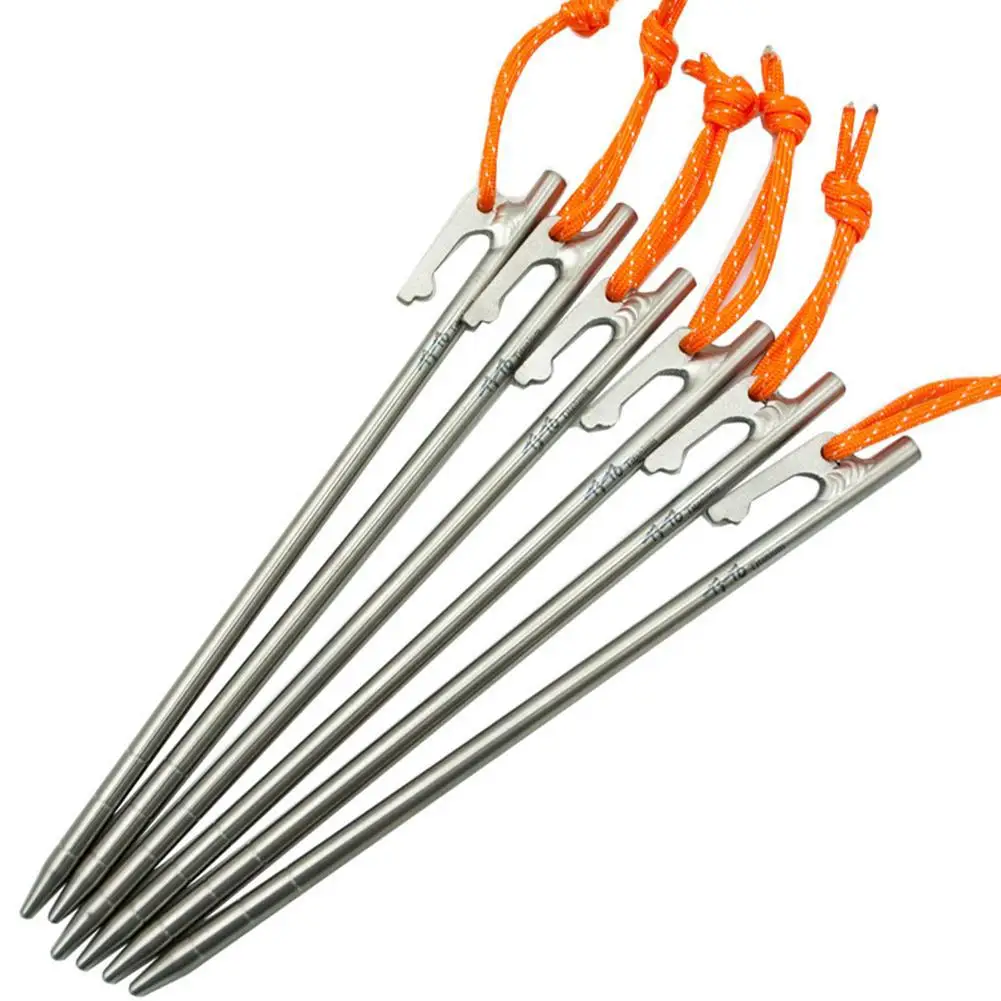1pc Outdoor Camping Tent Pegs High-strength Anti-corrosion Titanium Alloy Tent Nail For Camping Stakes (8 X 240mm)
1pc Outdoor Camping Tent Pegs High-strength Anti-corrosion Titanium Alloy Tent Nail For Camping Stakes (8 X 240mm)