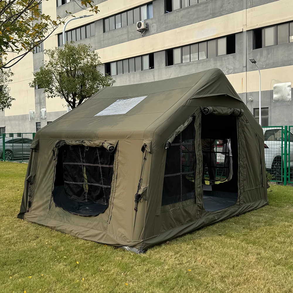 Four Season Glamping Inflatable Tent Green 3000mm Waterproof Air Tent with Canopy for Outdoor Camping
Four Season Glamping Inflatable Tent Green 3000mm Waterproof Air Tent with Canopy for Outdoor Camping