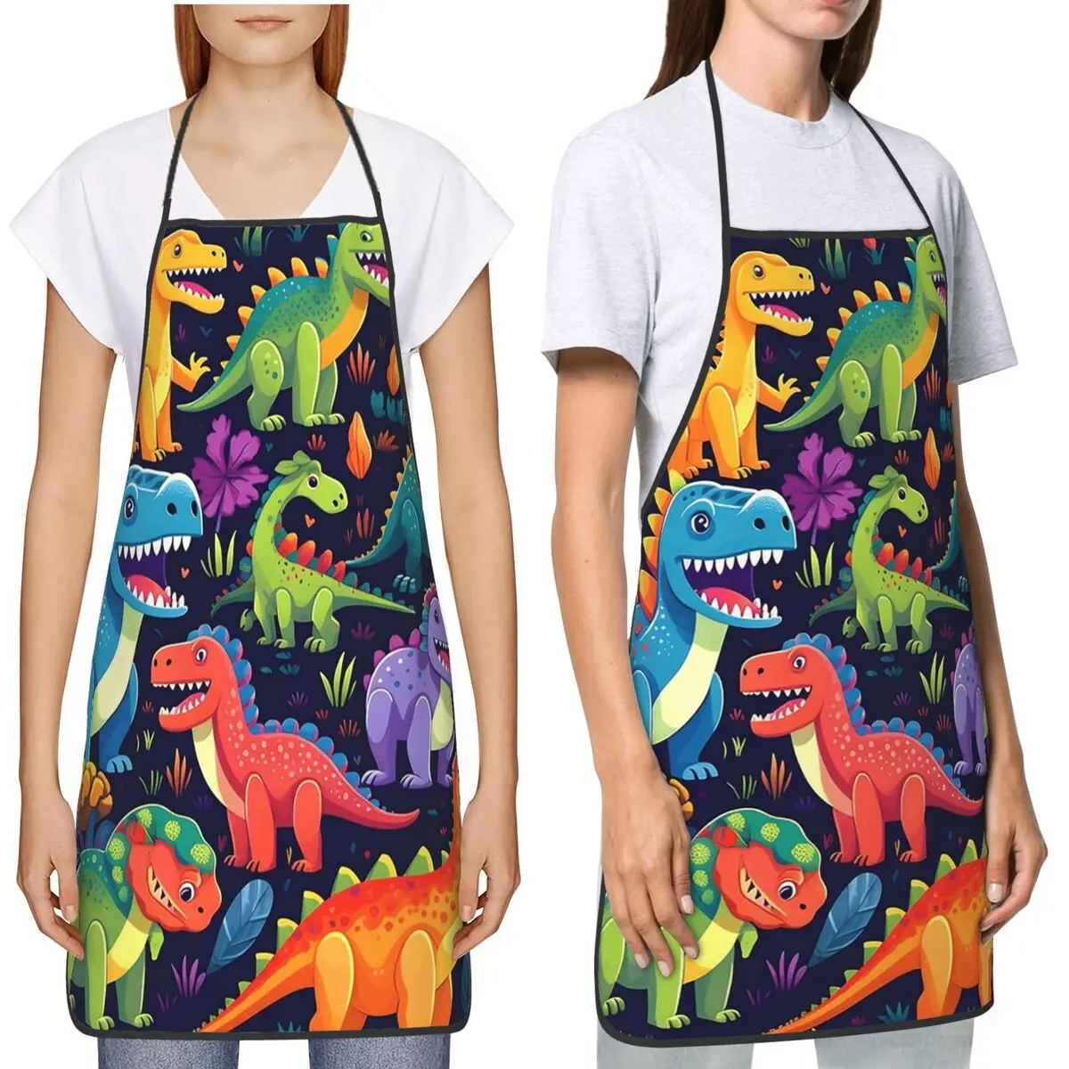 Фартуки с милым рисунком динозавра из мультфильма, фартуки для шеф-повара, кухни, нагрудник без рукавов, кухонный сарафан для уборки для женщин и мужчин, садоводство
Фартуки с милым рисунком динозавра из мультфильма, фартуки для шеф-повара, кухни, нагрудник без рукавов, кухонный сарафан для уборки для женщин и мужчин, садоводство