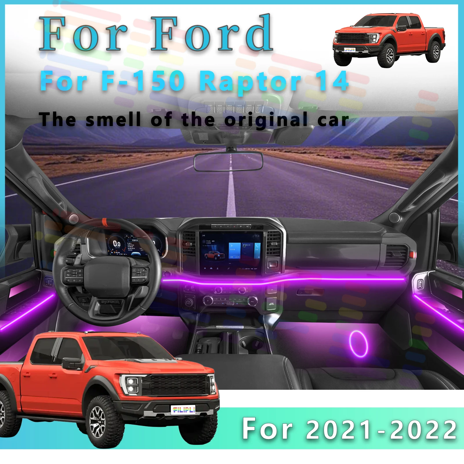 Для Ford F-150 Raptor 14-го поколения, настраиваемая светодиодная лампа окружающего освещения, 64 цвета, RGB, внутренняя акриловая полоса, окружающее освещение w
Для Ford F-150 Raptor 14-го поколения, настраиваемая светодиодная лампа окружающего освещения, 64 цвета, RGB, внутренняя акриловая полоса, окружающее освещение w
