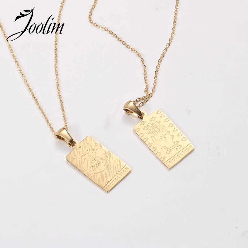 Joolim Jewelry PVD Wholesale No Fade Designer Hand-made Rectangle Double Sided Brand Pendant Stainless Steel Necklace for Women
Joolim Jewelry PVD Wholesale No Fade Designer Hand-made Rectangle Double Sided Brand Pendant Stainless Steel Necklace for Women