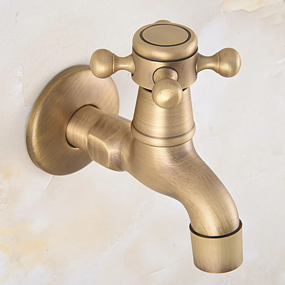 Wall Mount Antique Cross Handle Mop Pool Faucet Laundry Sink Water Tap Brass Finish tav321
Wall Mount Antique Cross Handle Mop Pool Faucet Laundry Sink Water Tap Brass Finish tav321