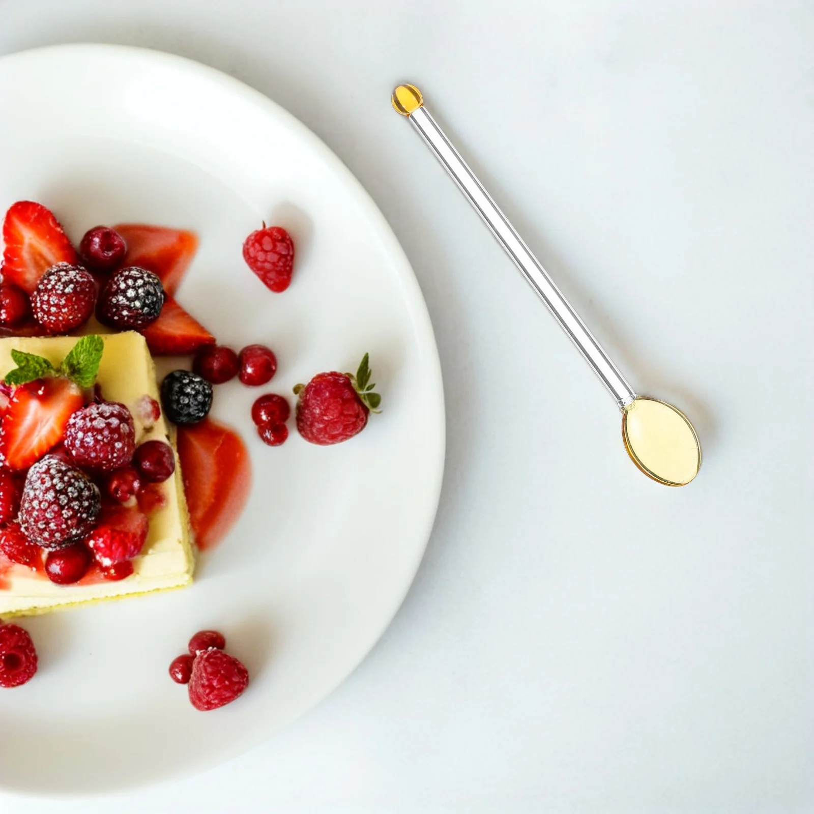 5Pcs Glass Tea Spoons - Clear Long Handle Stirring Rods - Multi Use Heat Proof Mixing Spoons for Juice Coffee Dessert
5Pcs Glass Tea Spoons - Clear Long Handle Stirring Rods - Multi Use Heat Proof Mixing Spoons for Juice Coffee Dessert