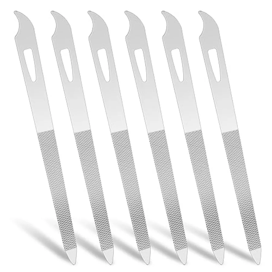 6-Piece Stainless Steel Nail File Set with Cleaner Tip - Double Sided, Durable, Professional Diamond Buffer for Natural Nails
6-Piece Stainless Steel Nail File Set with Cleaner Tip - Double Sided, Durable, Professional Diamond Buffer for Natural Nails