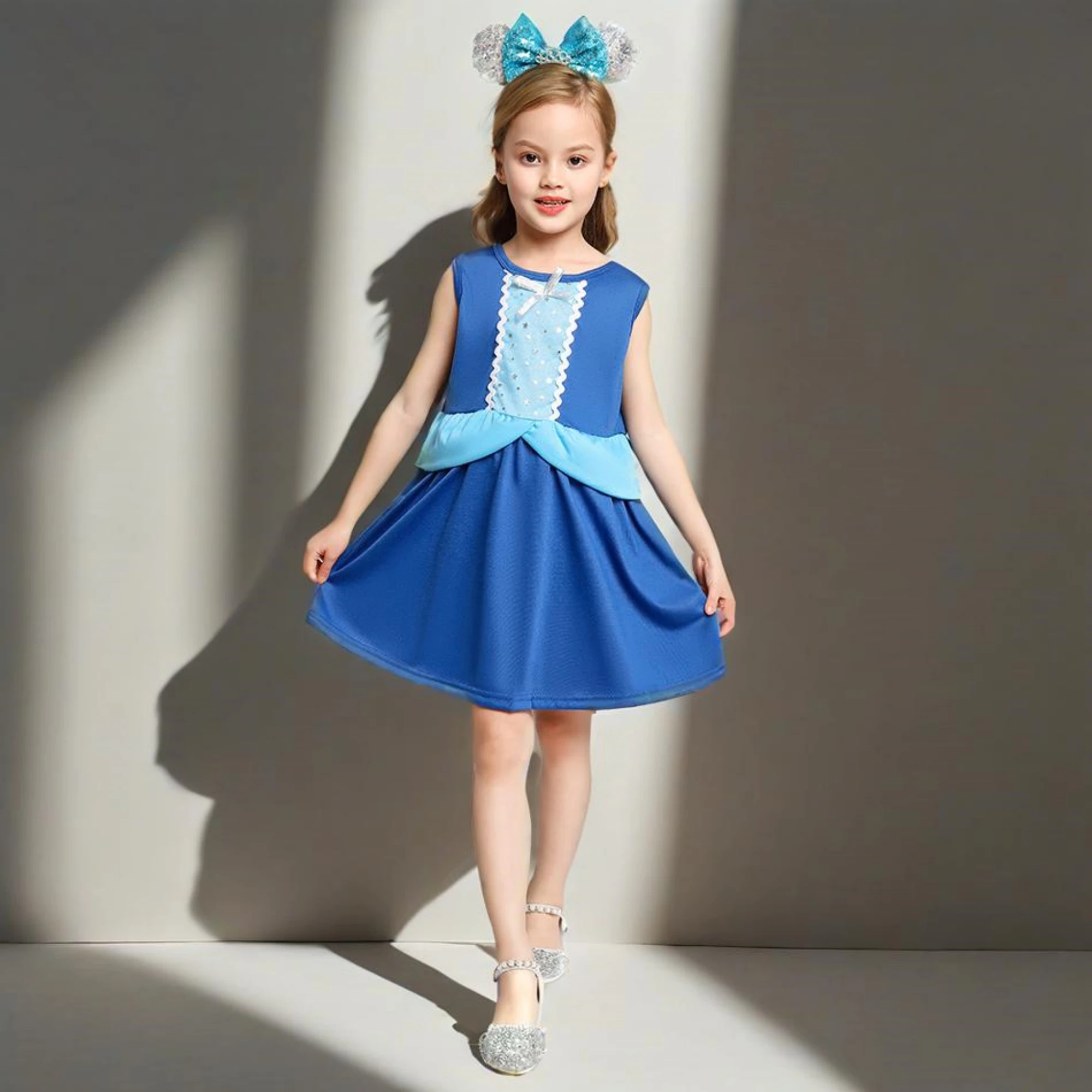 Cinderella Girls Sleeveless Suspenders Princess Daily Dress Sunmmer Sweet Patchwork Casual Mickey Vestidos Children Clothing
Cinderella Girls Sleeveless Suspenders Princess Daily Dress Sunmmer Sweet Patchwork Casual Mickey Vestidos Children Clothing
