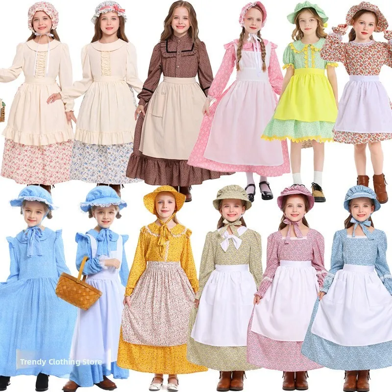 Halloween Performance Floral Print Gown Colonial Prairie Men's Women's Victorian Medieval Costume Stage Ethnic Women's Dress
Halloween Performance Floral Print Gown Colonial Prairie Men's Women's Victorian Medieval Costume Stage Ethnic Women's Dress
