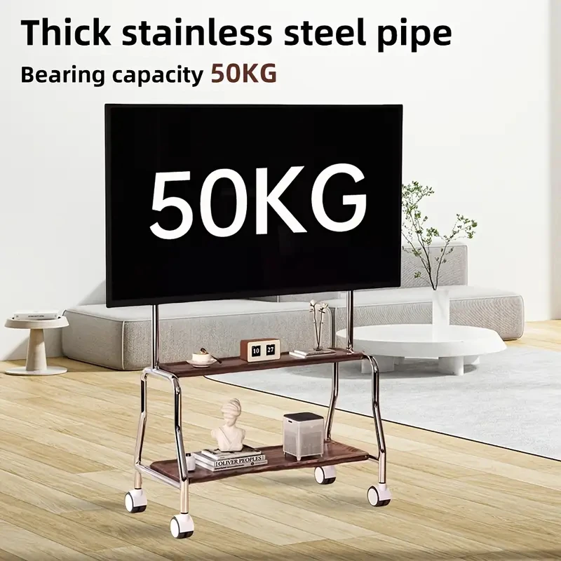 1pc Adjustable Stainless Steel TV Stand, Mobile TV Cart Fits 32-75 Inch Screens, VESA 600x400mm, for LED LCD Flat, Max 110 LBS
1pc Adjustable Stainless Steel TV Stand, Mobile TV Cart Fits 32-75 Inch Screens, VESA 600x400mm, for LED LCD Flat, Max 110 LBS