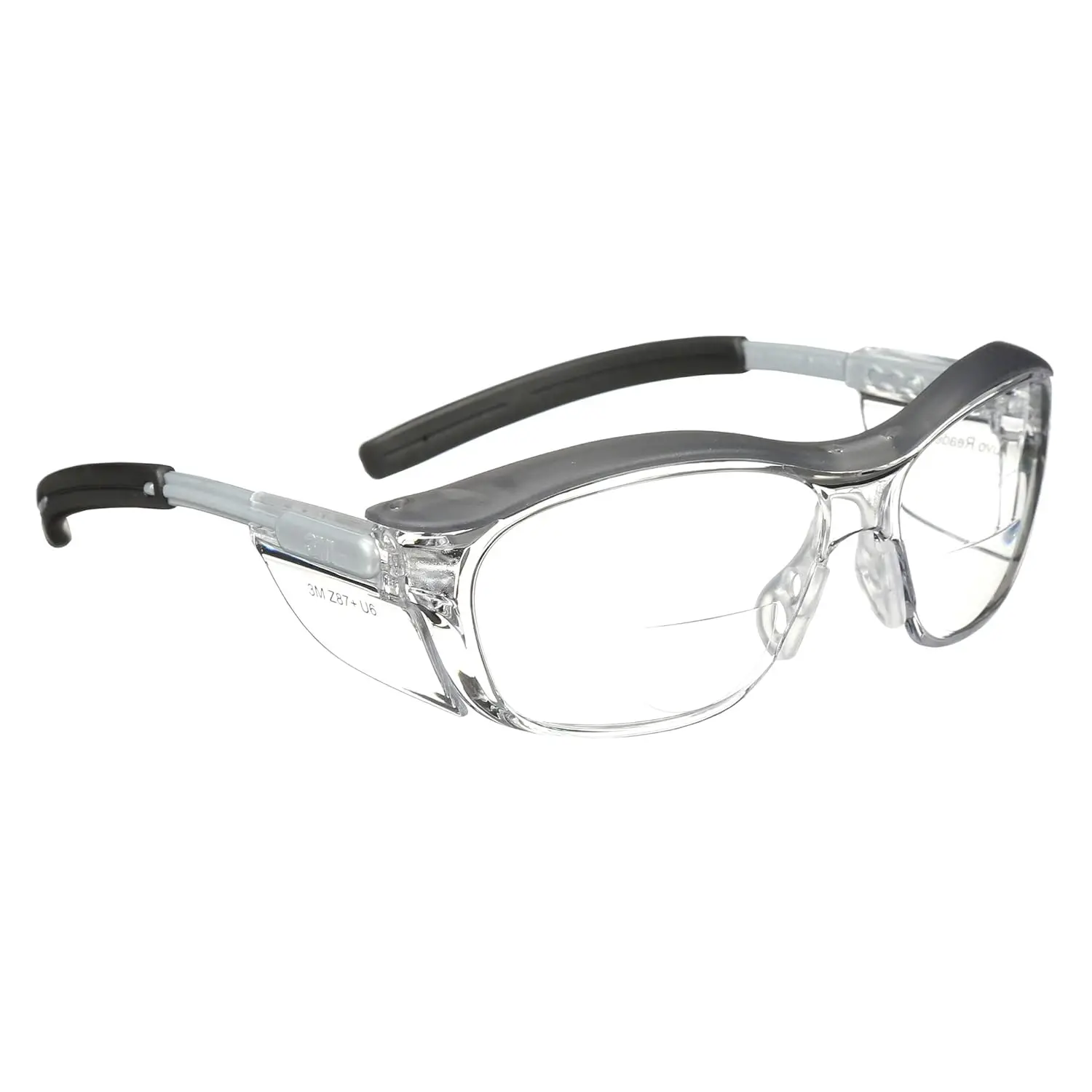 Safety Glasses with Readers +1.5, Clear Lens Retro Gray Frame, Soft Nose Bridge Side Shields for Men Women
Safety Glasses with Readers +1.5, Clear Lens Retro Gray Frame, Soft Nose Bridge Side Shields for Men Women